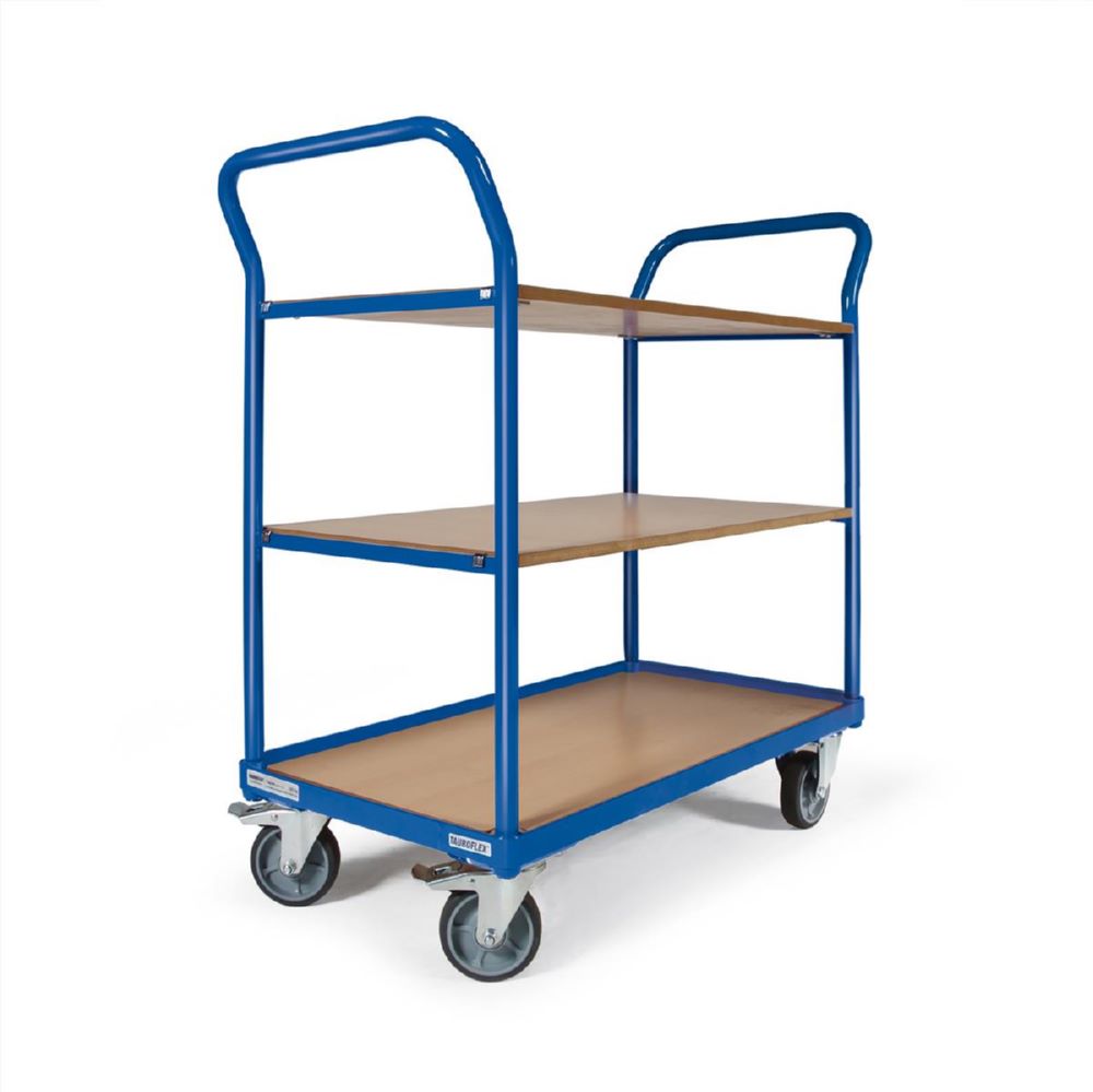 Produktbild Tauroflex Etagenwagen basic 3 Ladeflächen mit Buchendekor 500 x 1115 x 1017 mm