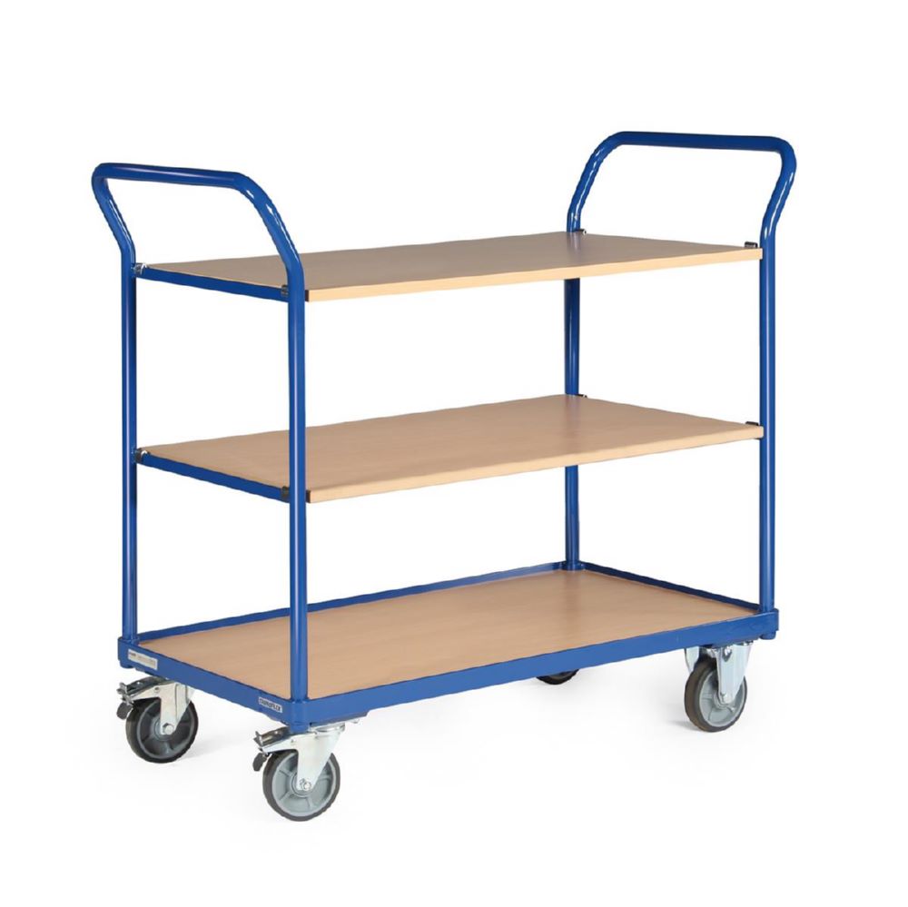 Produktbild Tauroflex Etagenwagen basic 3 Ladeflächen mit Buchendekor 500 x 1115 x 1017 mm bild 3