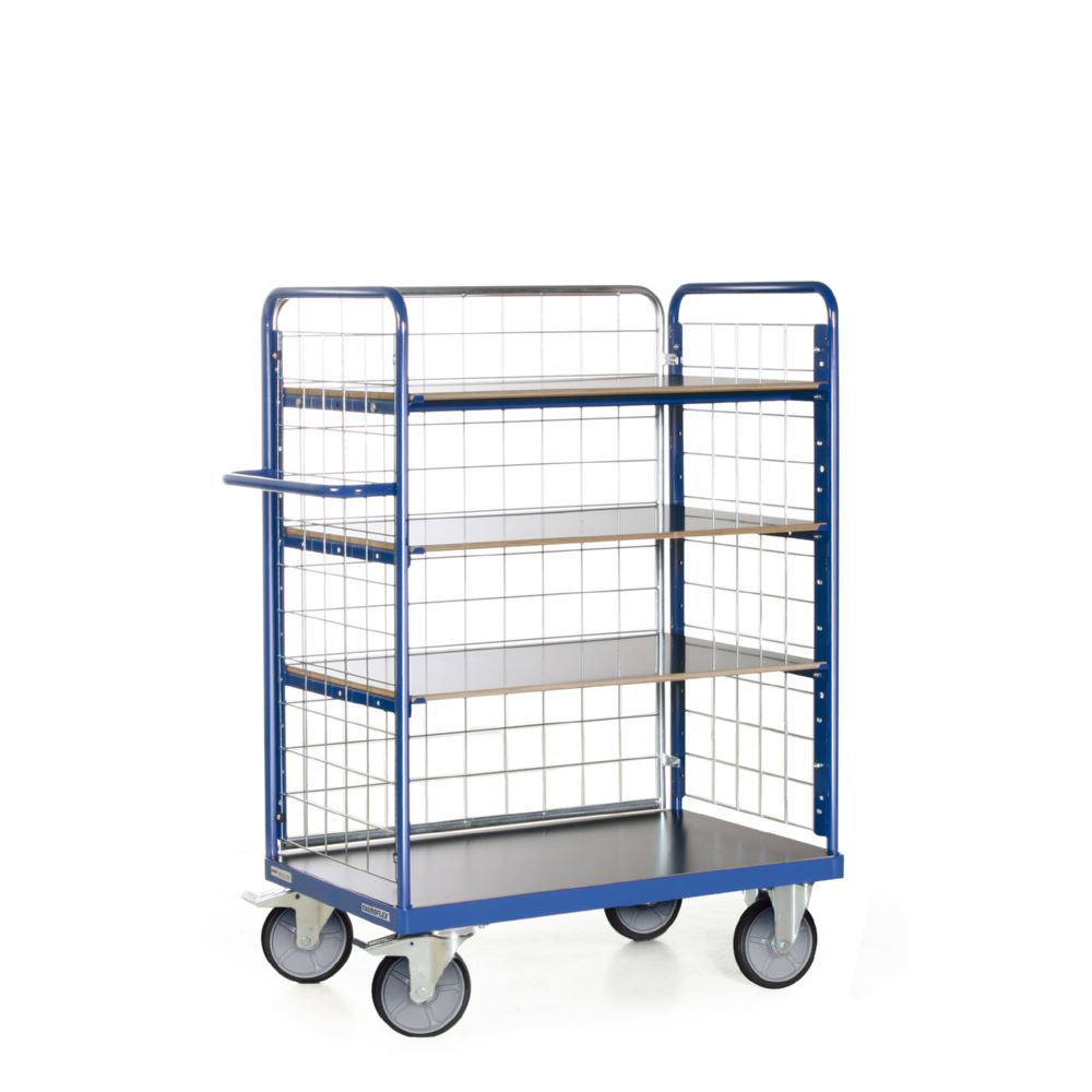 Produktbild Tauroflex Etagenwagen F6 4 Ladeflächen 3 x Gitter 600 x 1190 x 1500 mm