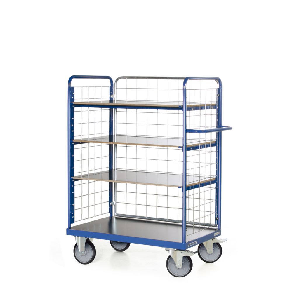 Produktbild Tauroflex Etagenwagen F6 4 Ladeflächen 3 x Gitter 800 x 1390 x 1500 mm bild 2