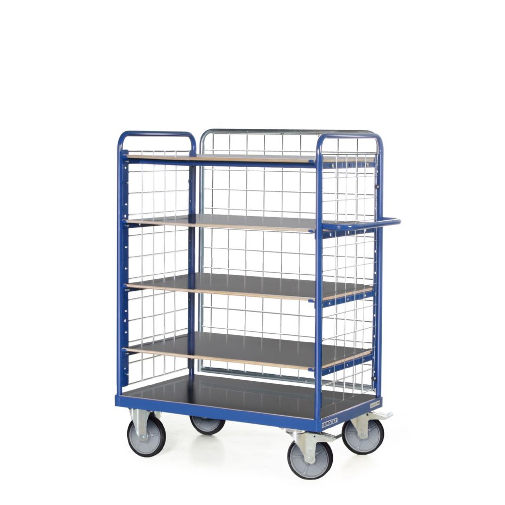 Produktbild Tauroflex Etagenwagen F6 5 Ladeflächen 3 x Gitter 800 x 1390 x 1500 mm bild 2