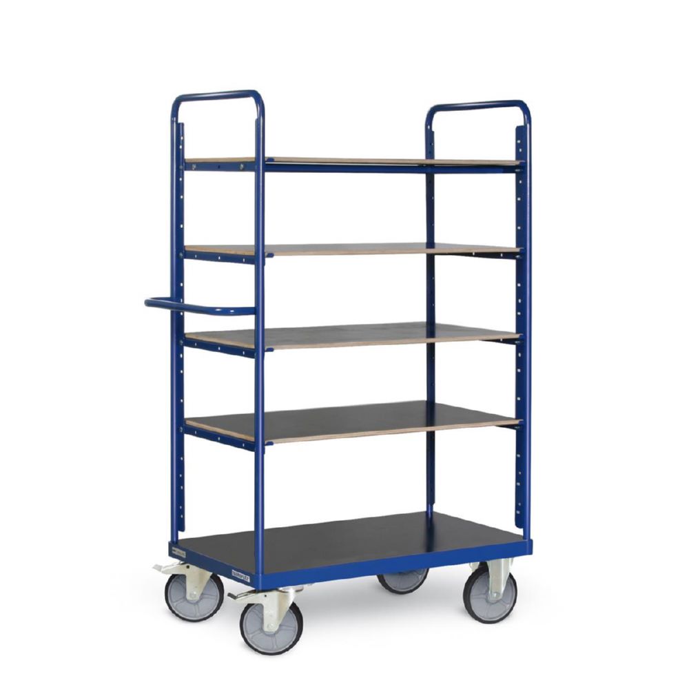 Produktbild Tauroflex Etagenwagen F6 Traglast 5 Ladeflächen je 90 kg 600 x 1190 x 1800 mm