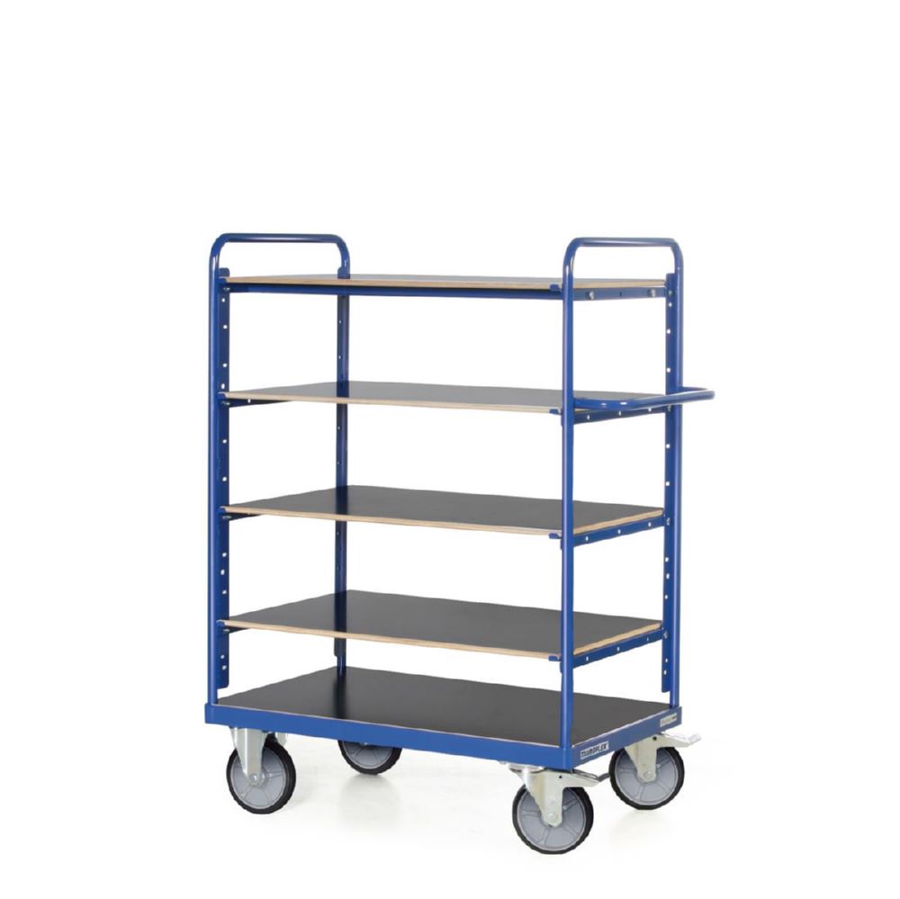 Produktbild Tauroflex Etagenwagen F6 5 Ladeflächen je 90 kg 500 x 1040 x 1460 mm bild 2