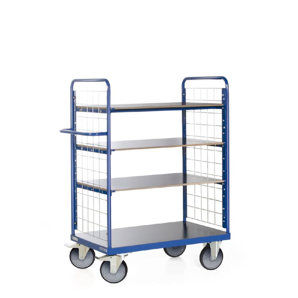 Produktbild Tauroflex Etagenwagen F6 4 Ladeflächen je 90 kg Last 600 x 1190 x 1500 mm