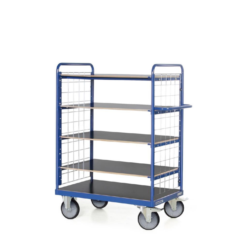 Produktbild Tauroflex Etagenwagen F6 5 Ladeflächen mit Gitter 500 x 1040 x 1460 mm bild 2