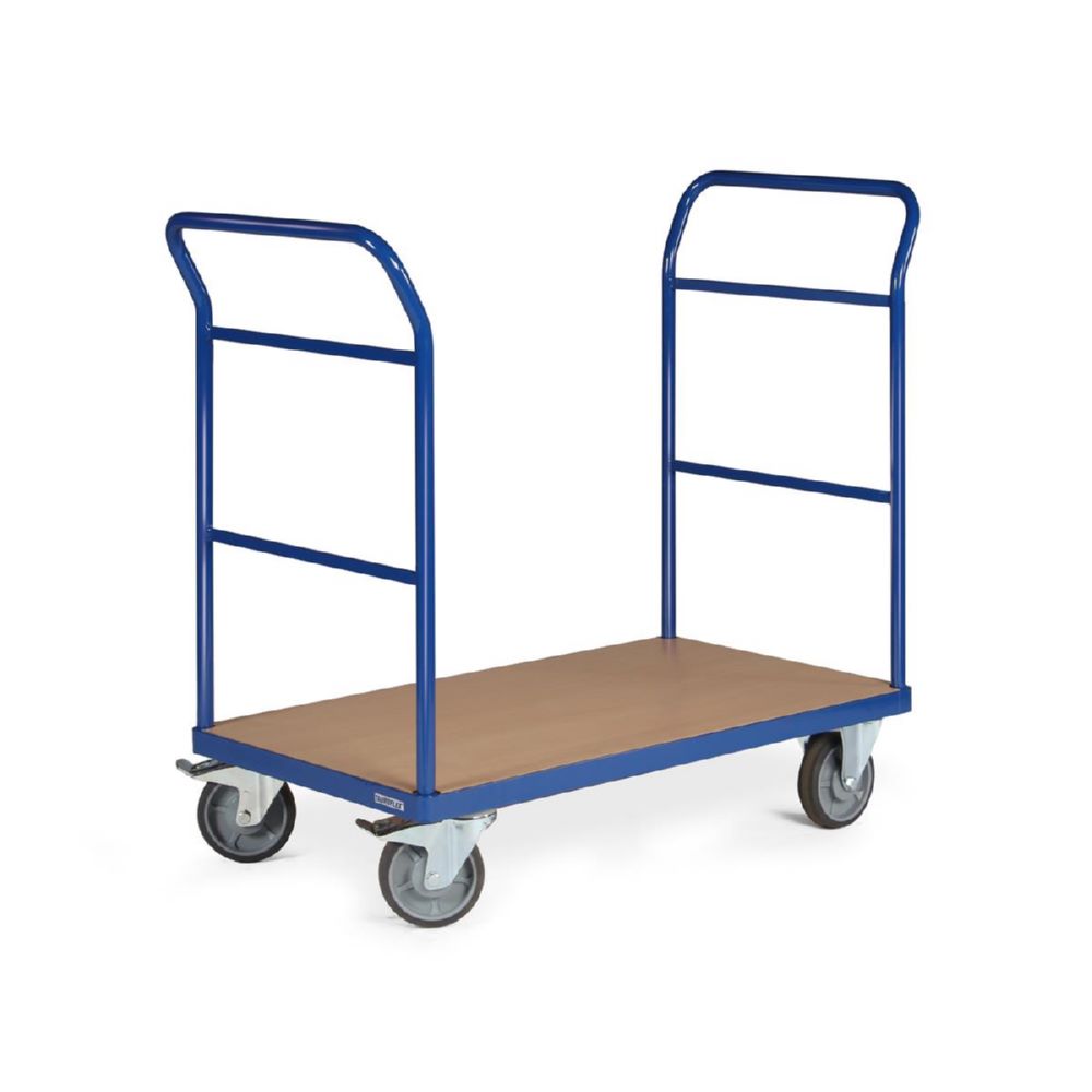 Produktbild Tauroflex Plattformwagen F5 basic 2 stabile Schiebebügel 600 x 1250 x 1060 mm bild 1