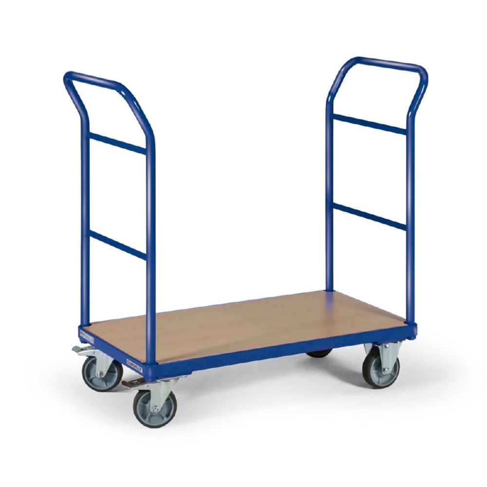Produktbild Tauroflex Plattformwagen basic 2 Schiebebügel 4 Rollen 600 x 1265 x 1015 mm bild 3