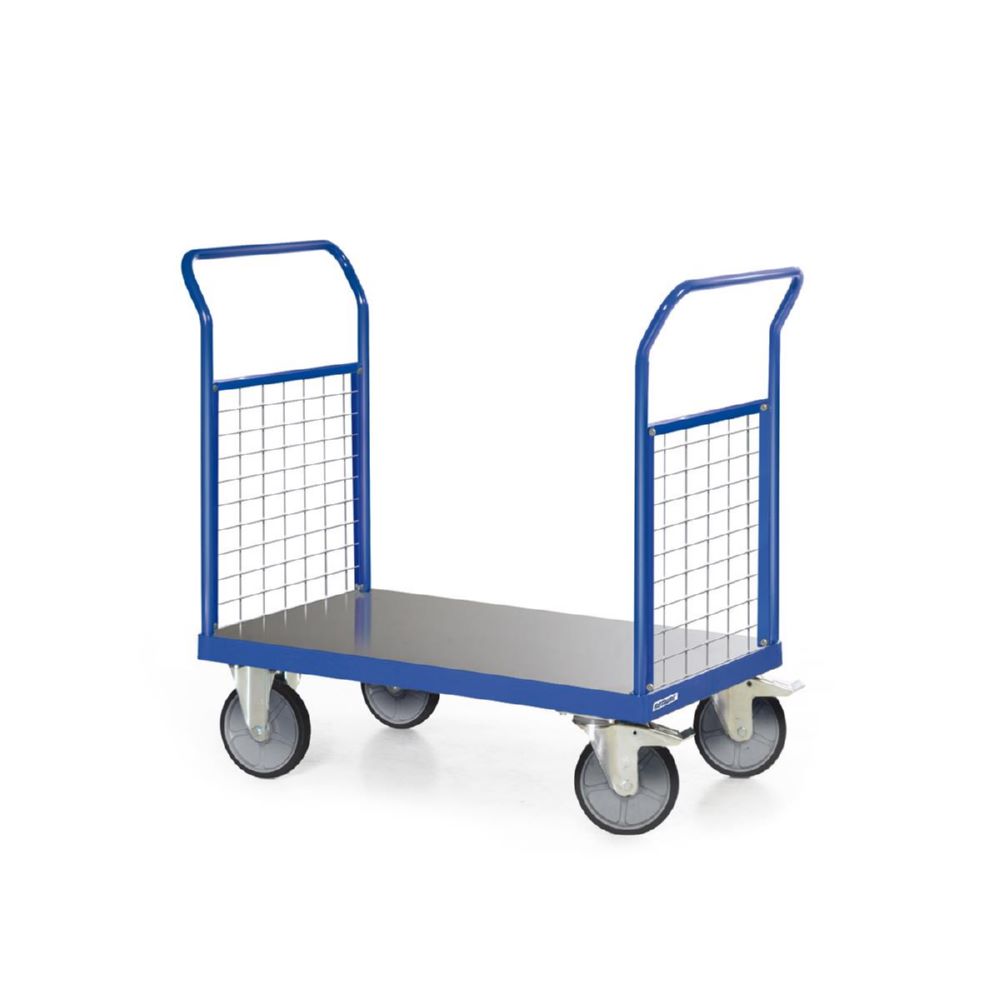 Produktbild Tauroflex Plattformwagen F6 mit 2 Gitter Stirnwänden 600 kg Last 600 x 1250 x 1100 mm bild 2