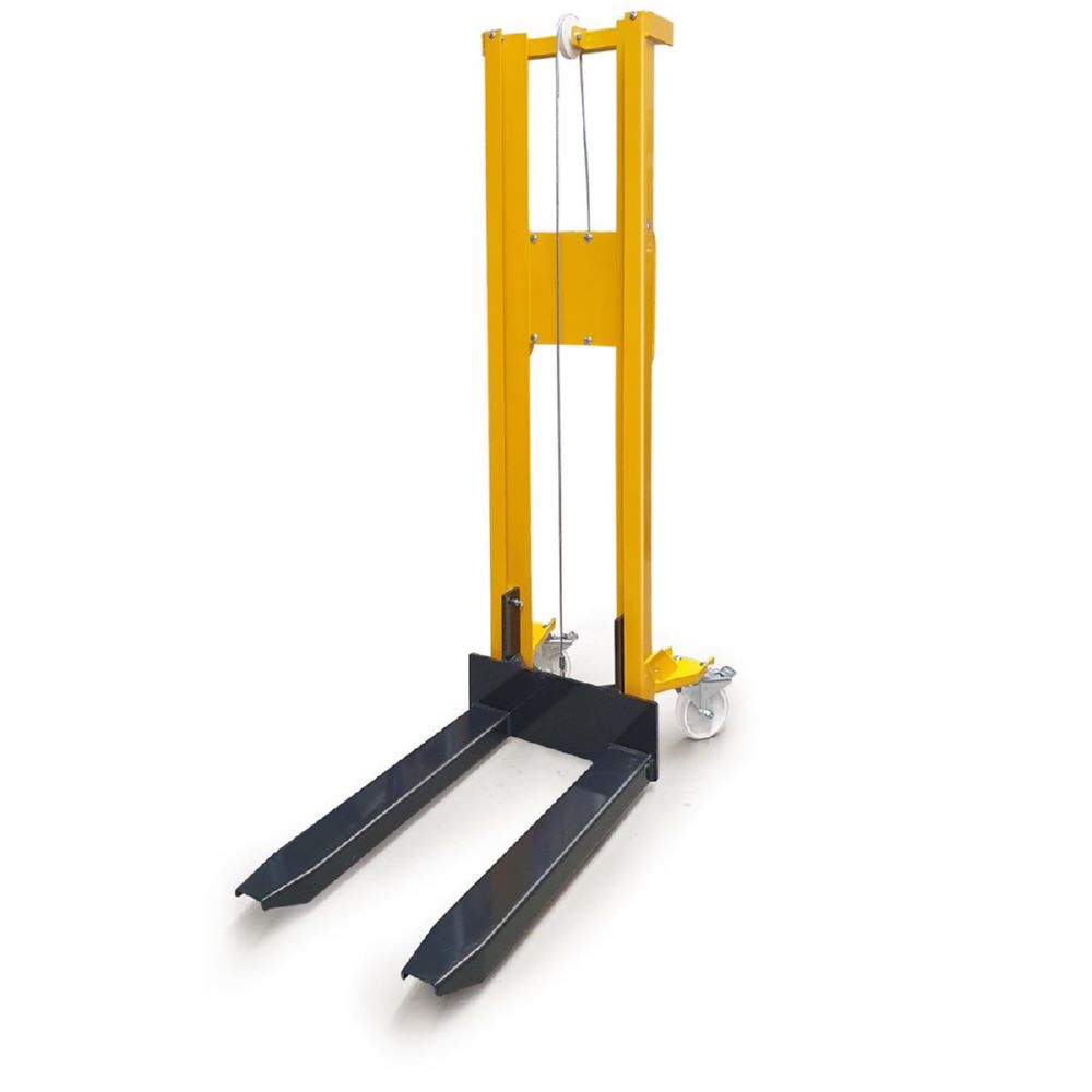 Produktbild Taurolifter Hochhubwagen Handwindenstapler mit Gabelaufnahme PO-Rollen Traglast 500 kg bild 4