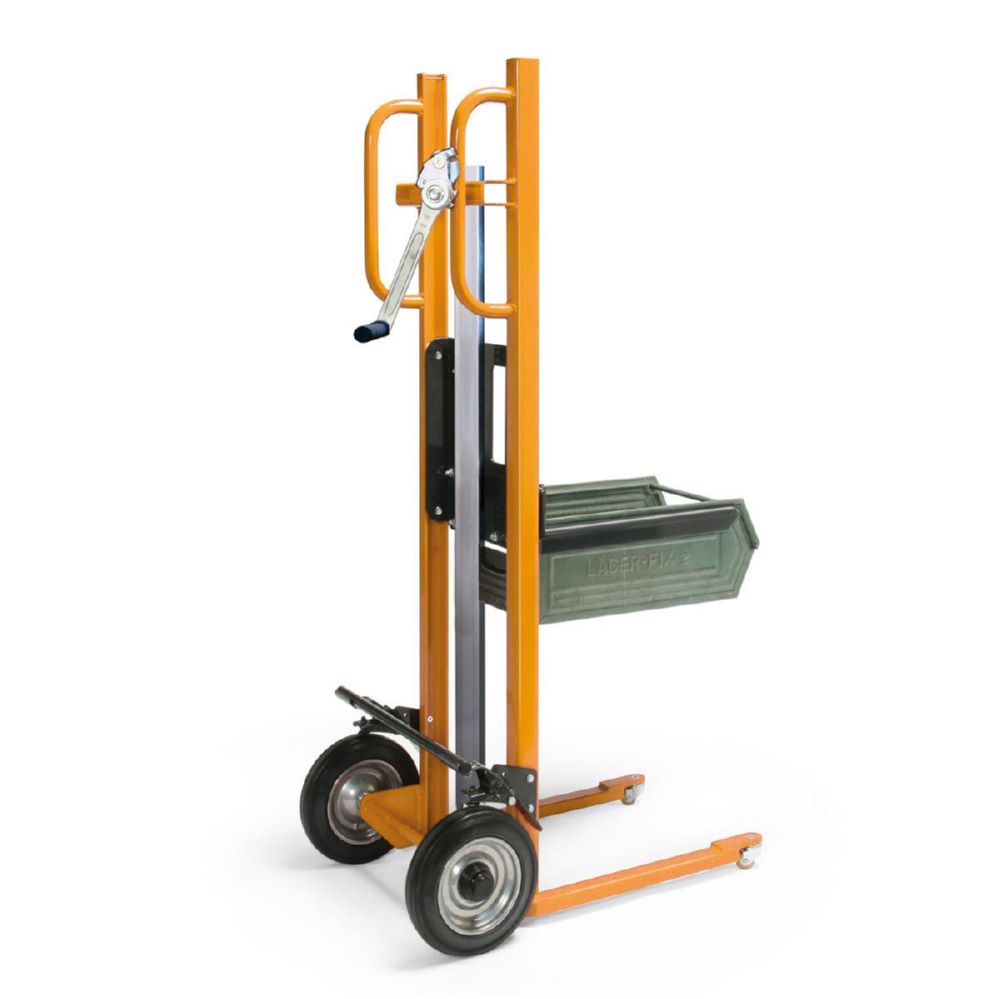 Produktbild Taurolifter Hochhubwagen Hubkarre mit Gabelaufnahme Vollgummi Bereifung Traglast 150 kg bild 3