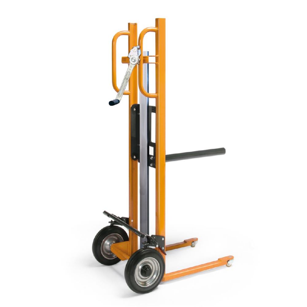 Produktbild Taurolifter Hochhubwagen Hubkarre mit Lastdorn Vollgummi Bereifung Traglast 150 kg RAL 1028 bild 1