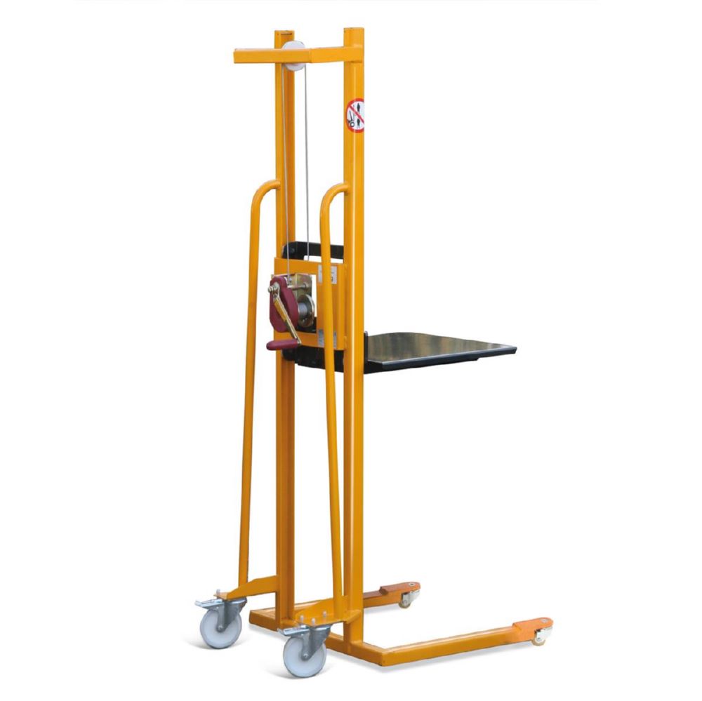 Produktbild Taurolifter Materiallifter mit Plattform 500 x 460 mm 2 Lenkrollen RAL 1028 bild 1