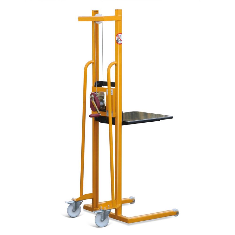 Produktbild Taurolifter Materiallifter mit Plattform PA Rollen bis 100 kg belastbar RAL 1028 bild 2