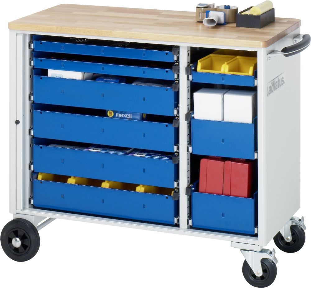 Produktbild RAU Werkzeugwagen adlatus Modell 10470 Buche 890 x 1025 mm
