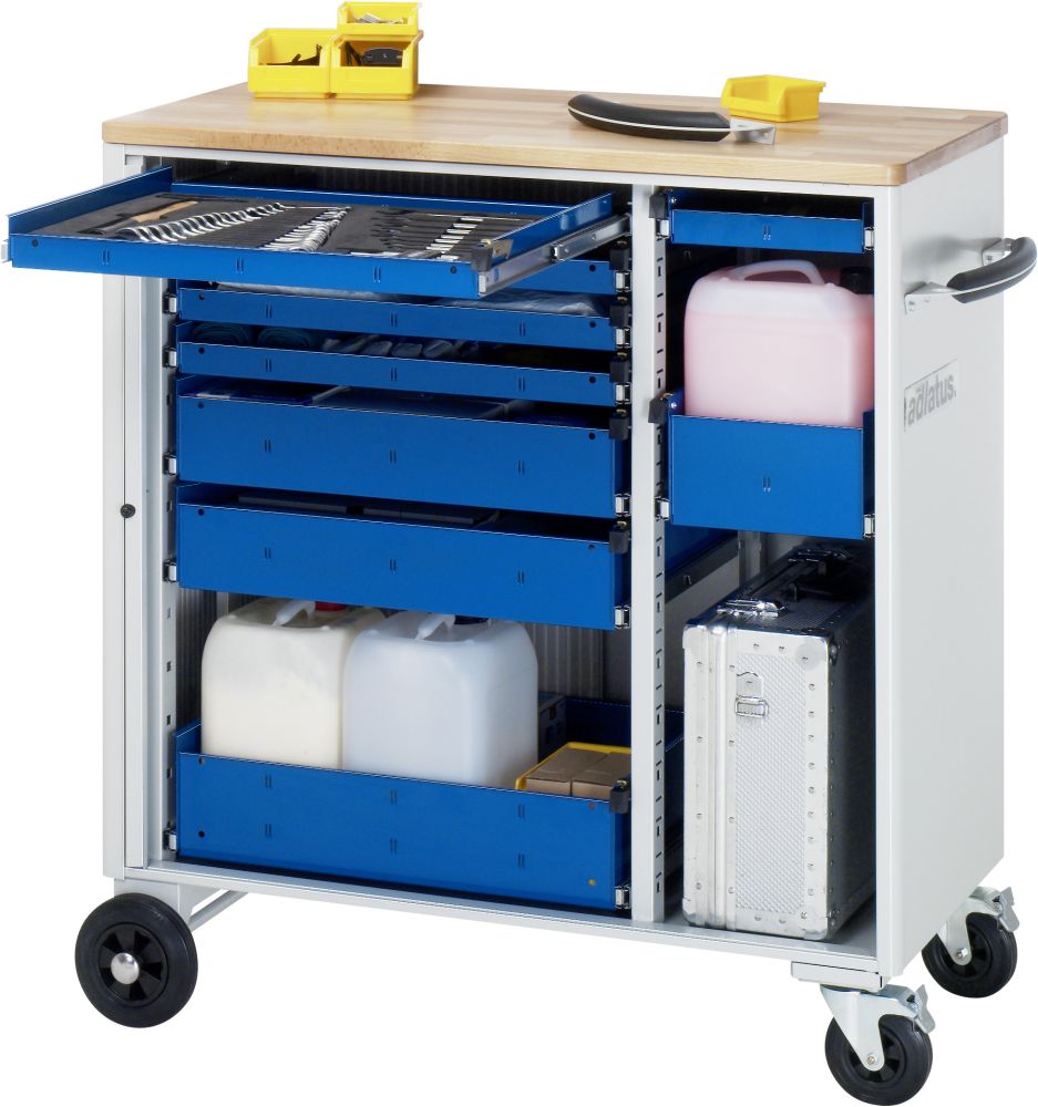 Produktbild RAU Werkzeugwagen adlatus 1025 x 520 mm RAL7035 Stahlblechgehäuse