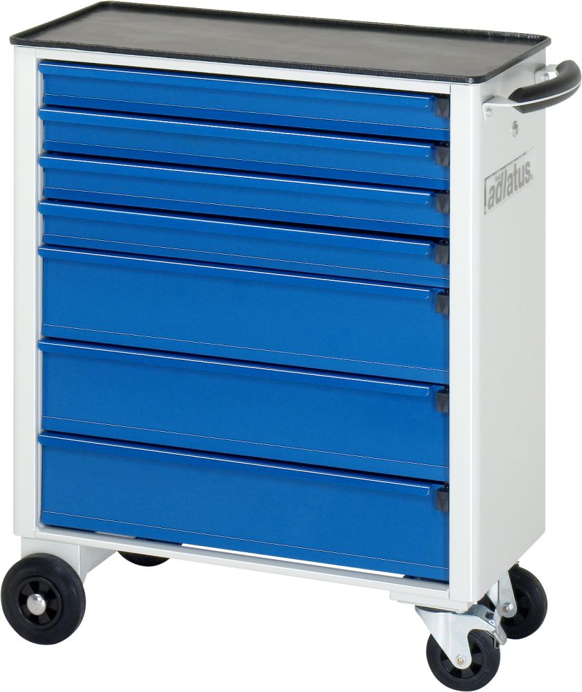 Produktbild RAU Werkzeugwagen adlatus B700 x T350 mm, Gestell RAL7035, Ausstatung RAL5010 bild 2