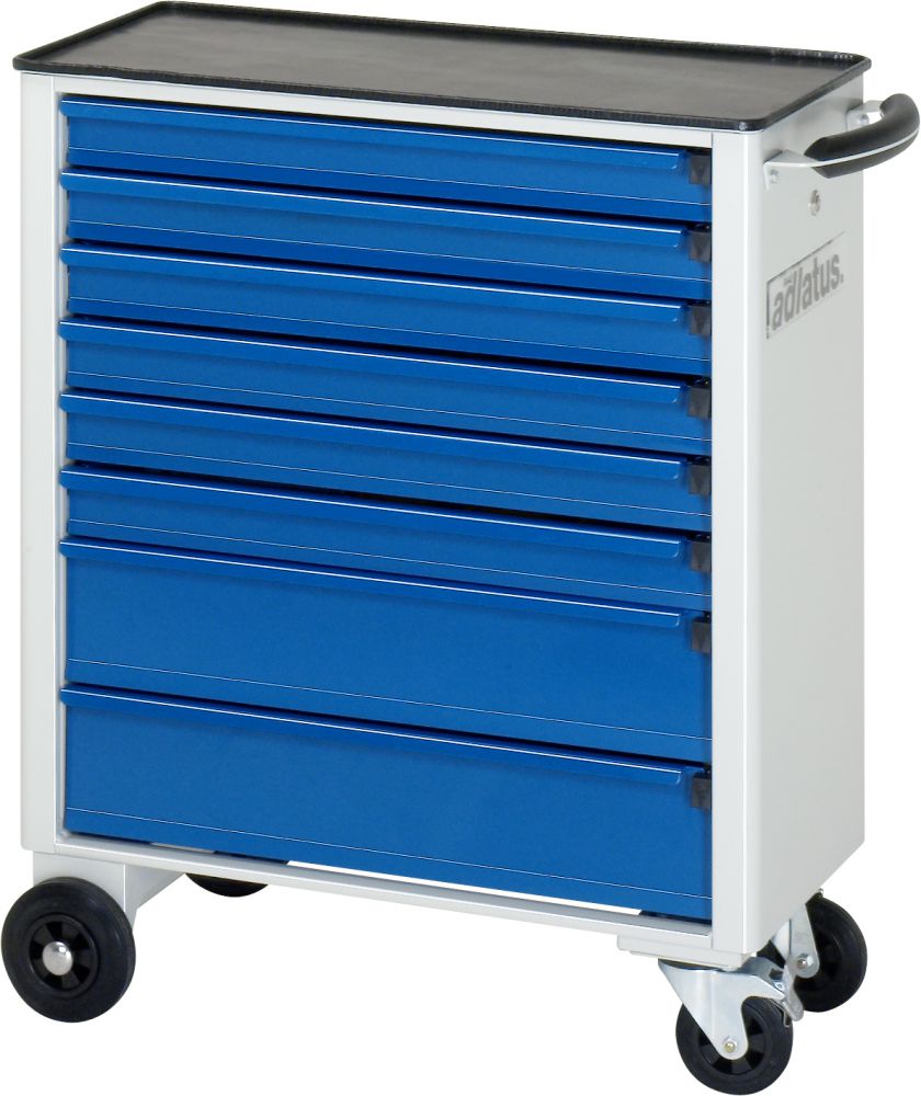 Produktbild RAU Werkzeugwagen adlatus B700 x T350 mm, Gestell RAL7035, Ausstatung RAL5010 bild 2