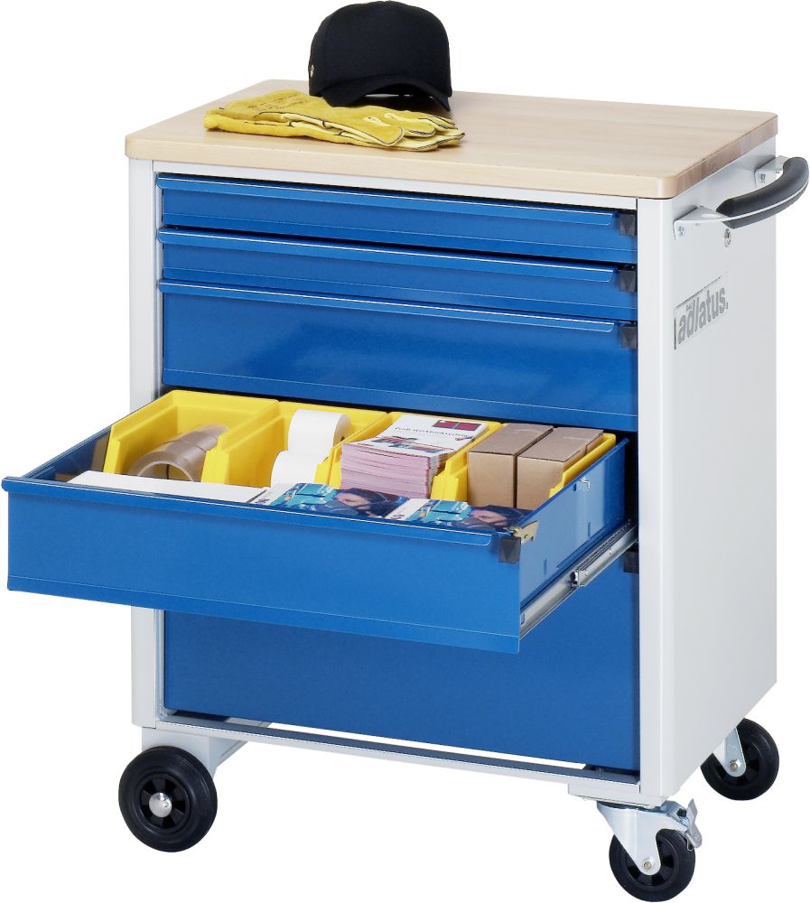 Produktbild RAU Werkzeugwagen adlatus 700 x 500 mm mit 5 Schubladen