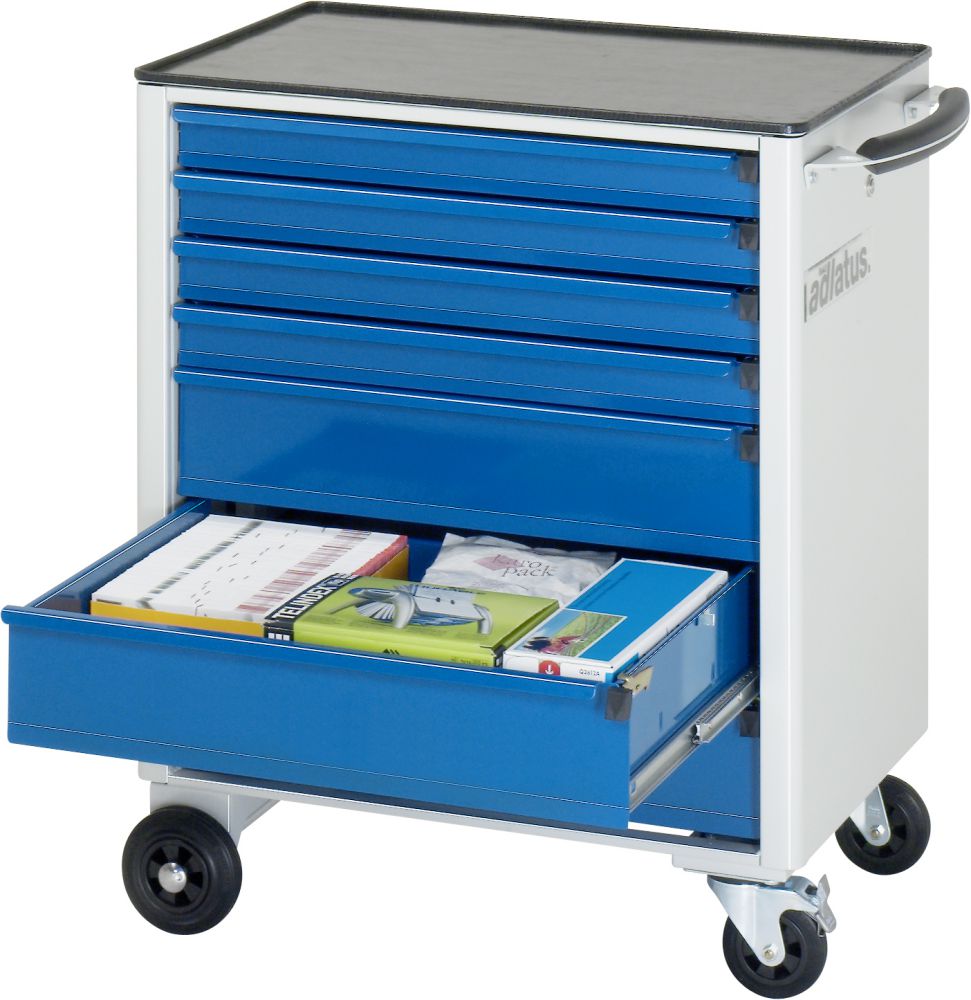 Produktbild RAU Werkzeugwagen adlatus 700 x 500 mm Stahlblechgehäuse RAL7035 RAL5010