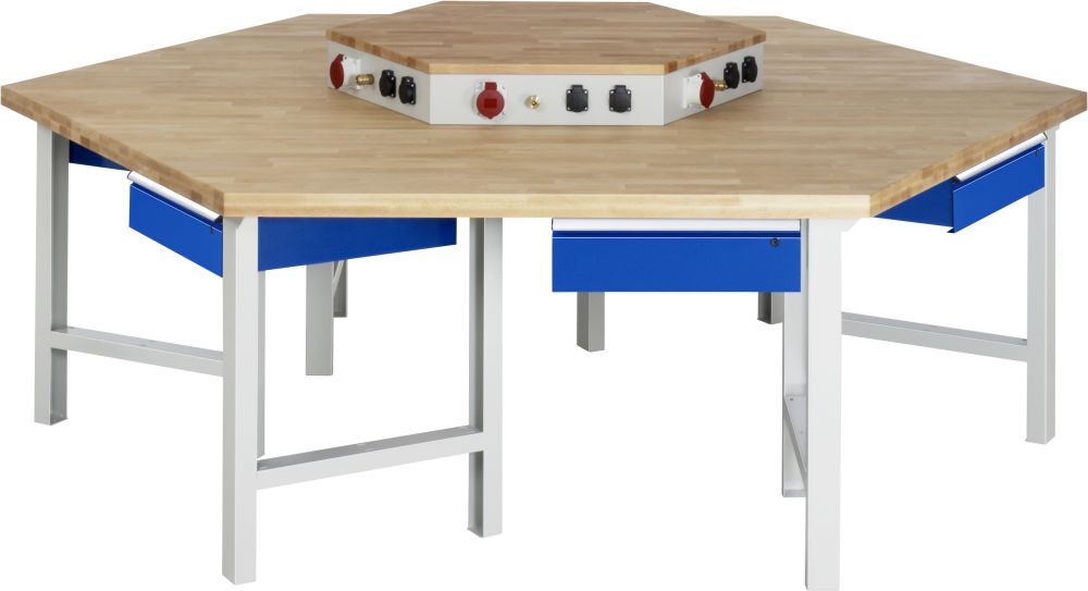 Produktbild Rau Gruppenwerkbank 4000 Modell 401 Breite 2700 mm Stärke 25 mm