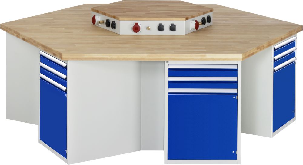 Produktbild Rau Gruppenwerkbank 4000 Modell 492 Breite 2700 mm Buche-Massiv