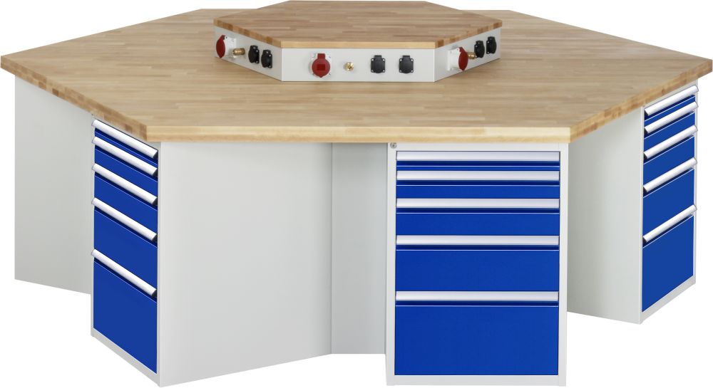 Produktbild RAU Gruppenwerkbank 4000 Modell 499 Breite 2700 mm bild 1