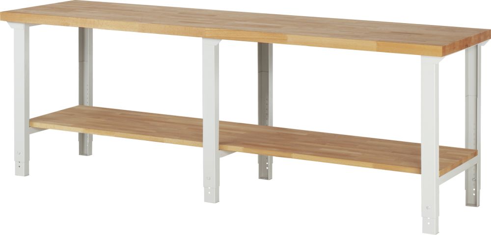 Produktbild Rau Werkbank Serie 7000 Modell 7000-7 RAL7035 B2500 mm H790-1140 mm