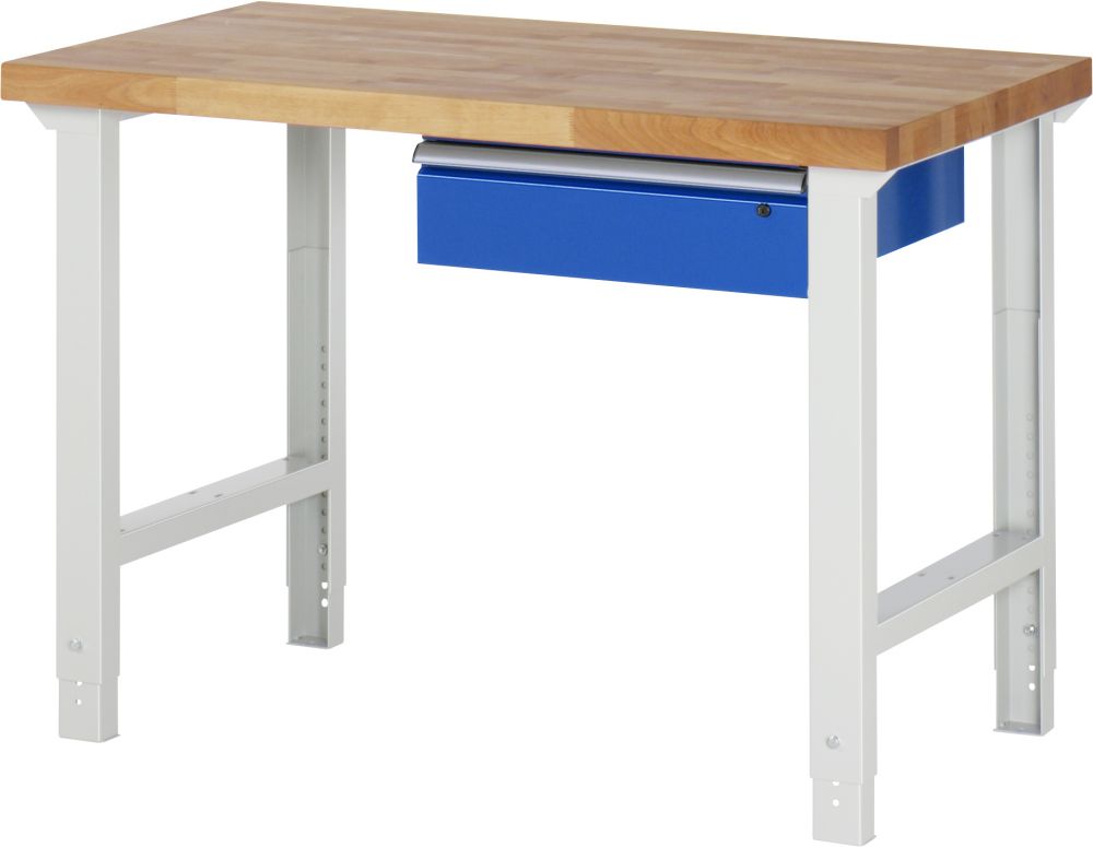 Produktbild Rau Werkbank Serie 7000 Modell 7001A1 Breite 1250 mm RAL7035/RAL5010