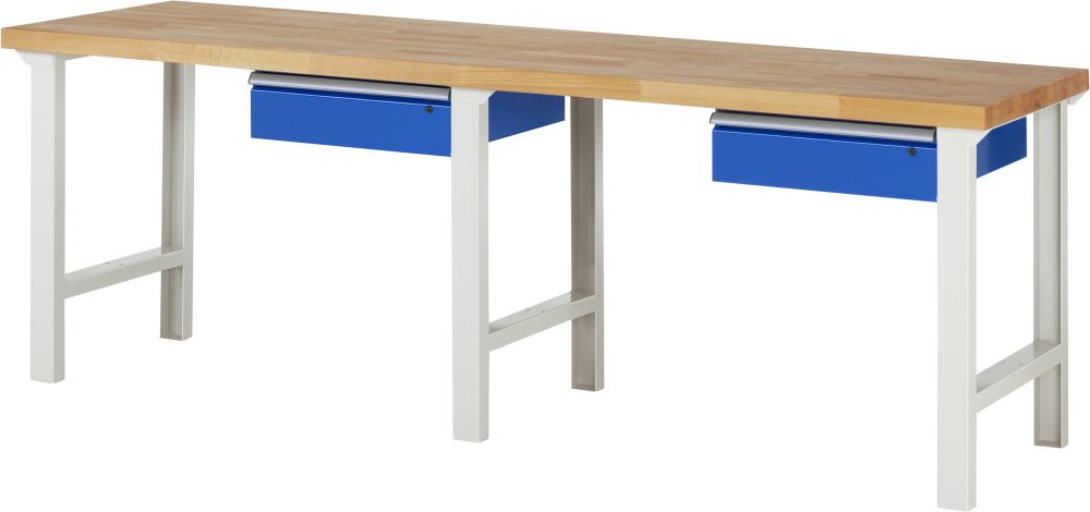 Produktbild Rau Werkbank Serie 7000 Modell 7001A1 Breite 2500 mm RAL7035/RAL5010