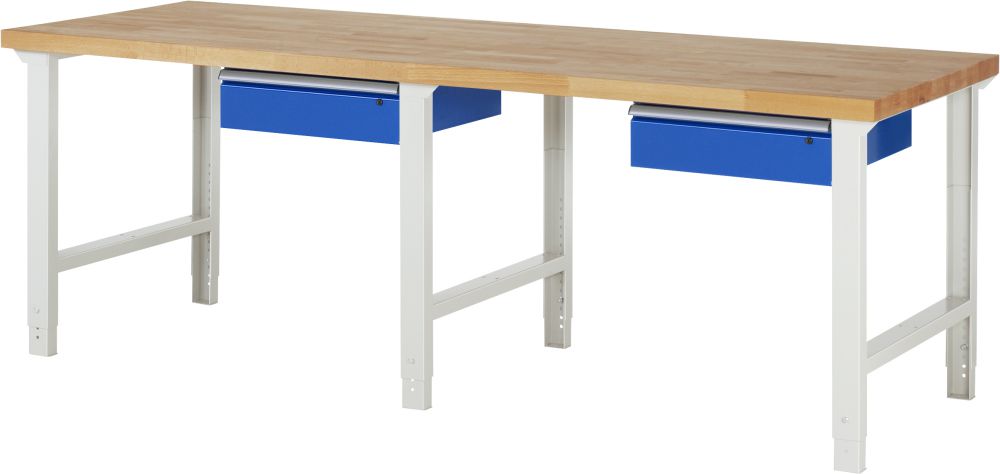 Produktbild Rau Werkbank Serie 7000 Modell 7001A1 Breite 2500 mm H 790-1140 mm