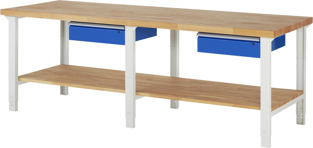 Produktbild Rau Werkbank Serie 7000 Modell 7001A7 B 2500 mm H 790-1140 mm