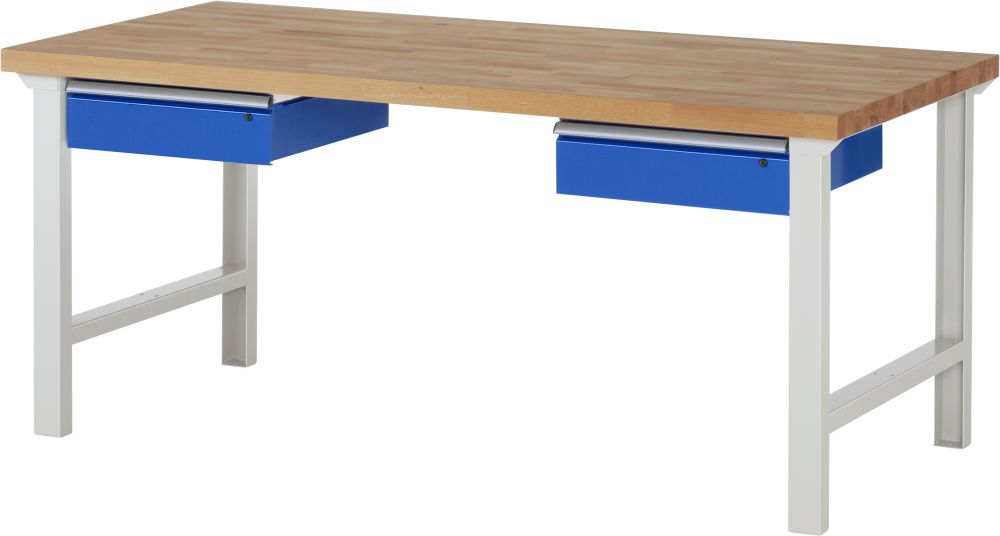 Produktbild Rau Werkbank Modell 7002 Breite 2000 x Höhe 840 mm 2 Schubladen