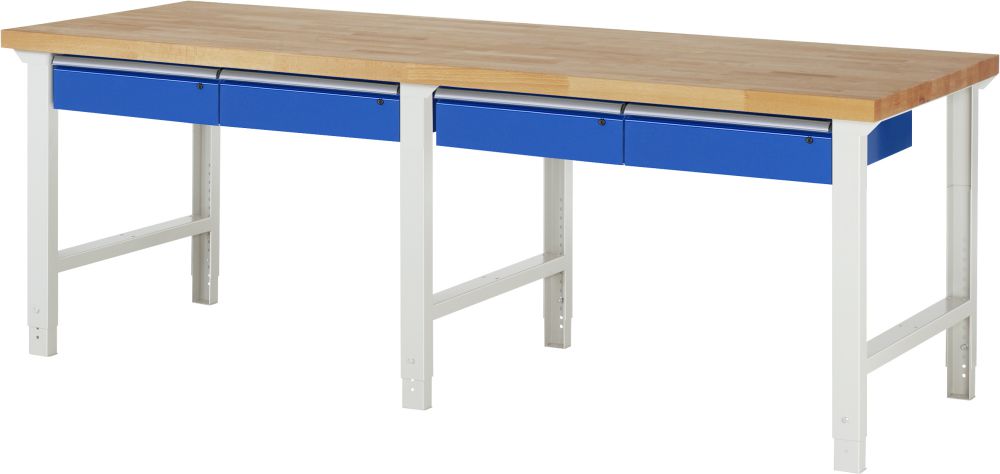 Produktbild Rau Werkbank Serie 7000 Modell 7002-1 B 2500 mm Plattenstärke 40 mm