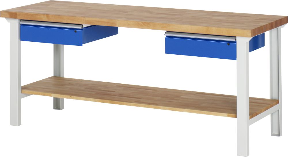 Produktbild Rau Werkbank Modell 7002 B2000 x T700 x H 840 mm Plattenstärke 40 mm