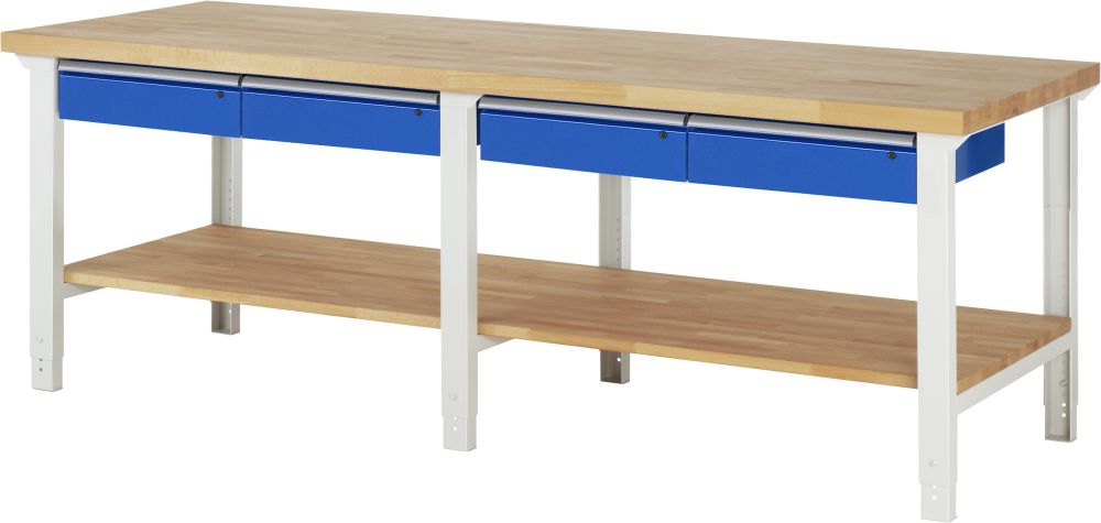 Produktbild Rau Werkbank Serie 7000 Modell 7002-7 B 2500 mm H 790-1140 mm