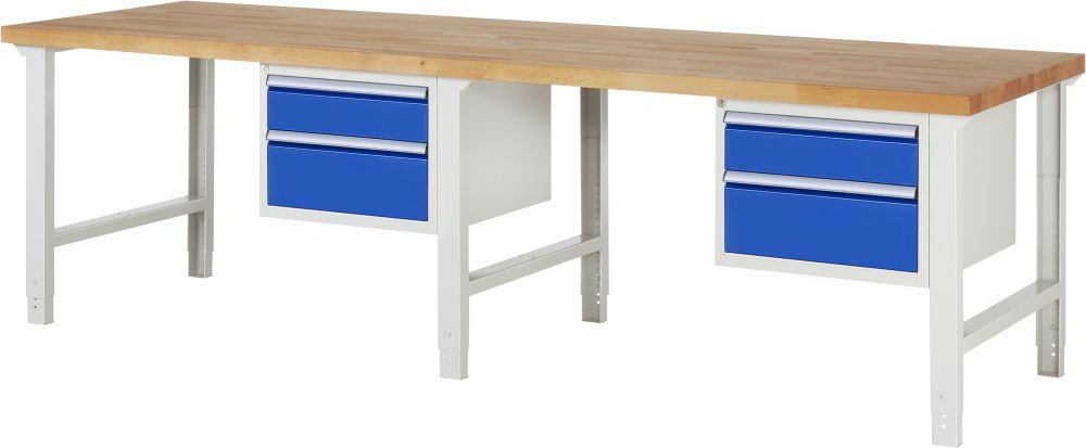 Produktbild Rau Werkbank Serie 7000 Modell 7123 Breite 3000 mm 4 Schubladen