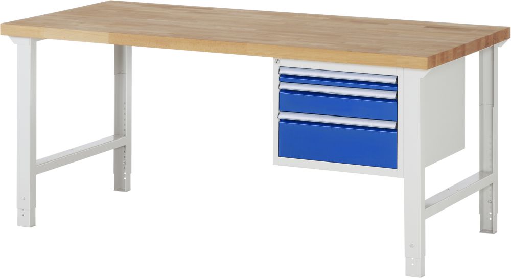 Produktbild Rau Werkbank Serie 7000 Modell 7126 Breite 2000 mm RAL7035/RAL5010