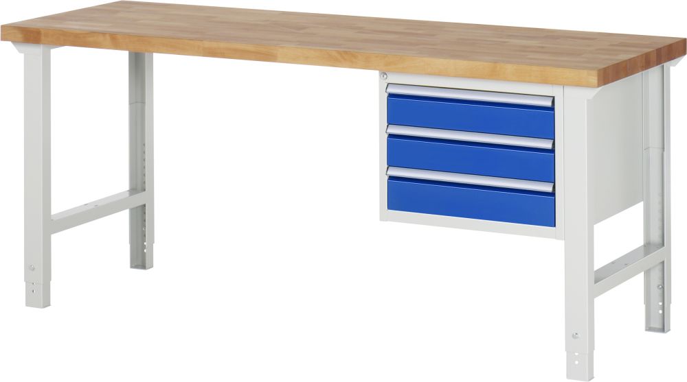 Produktbild Rau Werkbank Serie 7000 Modell 7127 Breite 2000 mm Höhe 790-1140 mm