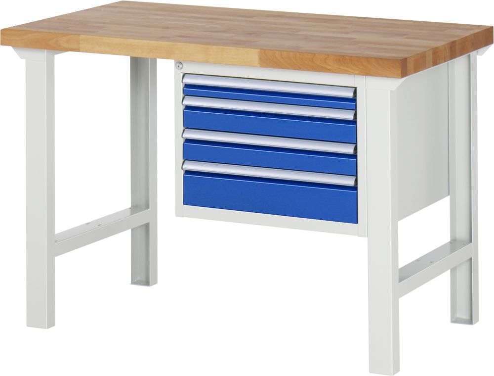 Produktbild Rau Werkbank Serie 7000 Modell 7132 Breite 1250 mm RAL7035/RAL5010