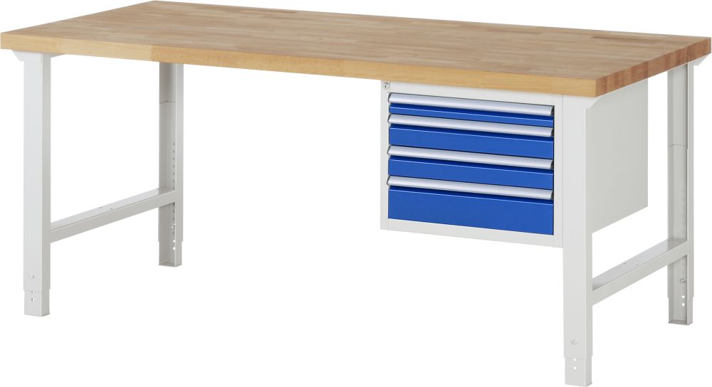 Produktbild Rau Werkbank Serie 7000 Modell 7132 Breite 2000 mm Höhe 790-1140 mm