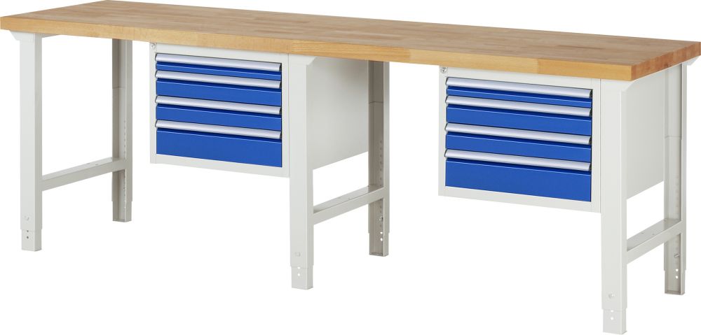 Produktbild Rau Werkbank Serie 7000 Modell 7132 Breite 2500 mm RAL7035/RAL5010