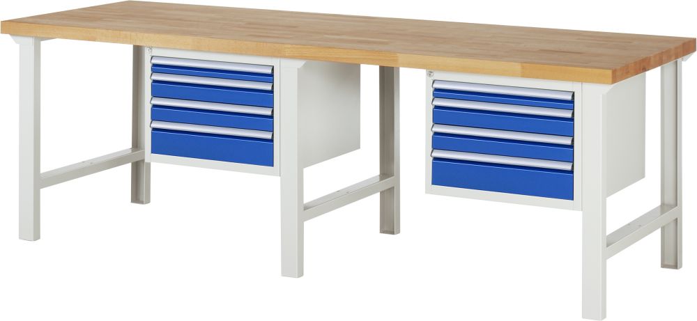 Produktbild Rau Werkbank Serie 7000 Modell 7132 8 Schubladen Breite 2500 mm