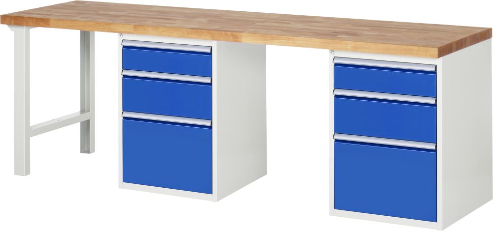 Produktbild RAU Werkbank 7000 Maße 2500 x 700 mm Modell 7508-8