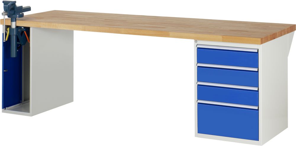 Produktbild RAU Werkbank 7000 Stärke 40 mm Modell 7510-2 mit 2500 mm