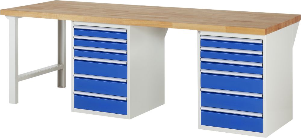 Produktbild Rau Werkbank Serie 7000 Modell 7515-8 Breite 2500 mm Höhe 840 mm