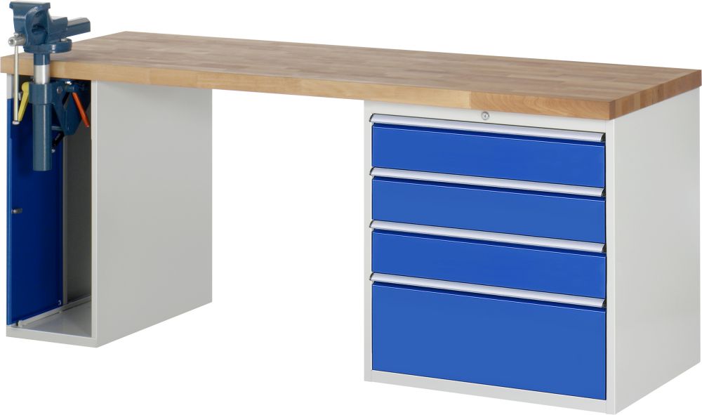 Produktbild Rau Werkbank Serie 7000 - Modell 7610-2 4 Schubladen B2000 mm