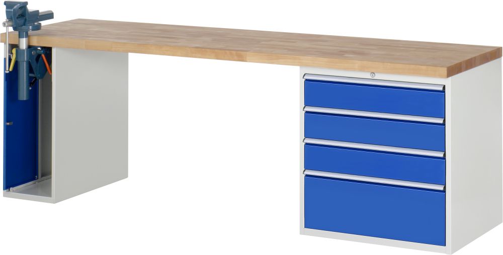 Produktbild Rau Werkbank Serie 7000 Modell 7610-2 Buche-Massiv 40 mm B2500 mm