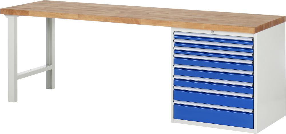 Produktbild RAU Werkbank 7000 Maße 2500 x 700 mm Modell 7619