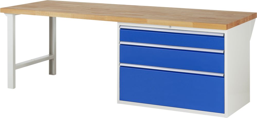 Produktbild RAU Werkbank 7000 Breite 2500 mm Modell 7708 Stärke 40 mm