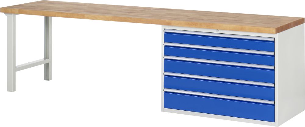 Produktbild RAU Werkbank 7000 Modell 7713 mit 3000 mm Breite Buchenplatte